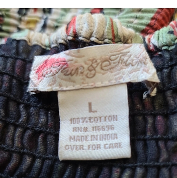 Fun And Flirt Maxi Print Long Dress Womens Size Large Cotton - Picture 11 of 12